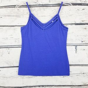 Blue spaghetti camisole top size L